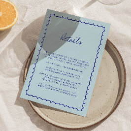 Moderne Hand-Drawn Wedding Detail Kaart