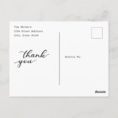 Moderne hand foto bruiloft bedankt briefkaart (Achterkant)