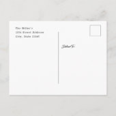 Moderne hand foto bruiloft bedankt briefkaart (Achterkant)