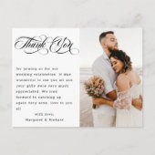 Moderne hand foto bruiloft bedankt briefkaart (Voorkant)