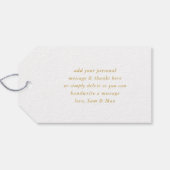 MODERNE HAND GELETTERD met liefde goud wit schrijv Cadeaulabel (Achterkant Horizontaal)