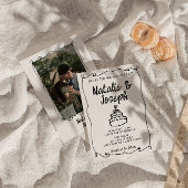 Moderne Hand Geschreven Getrokken Cake Retro Lijst Kaart