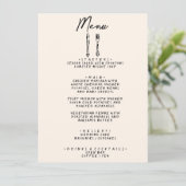 Moderne hand geschreven getrokken retro eigenzinni menu (Staand voorkant)