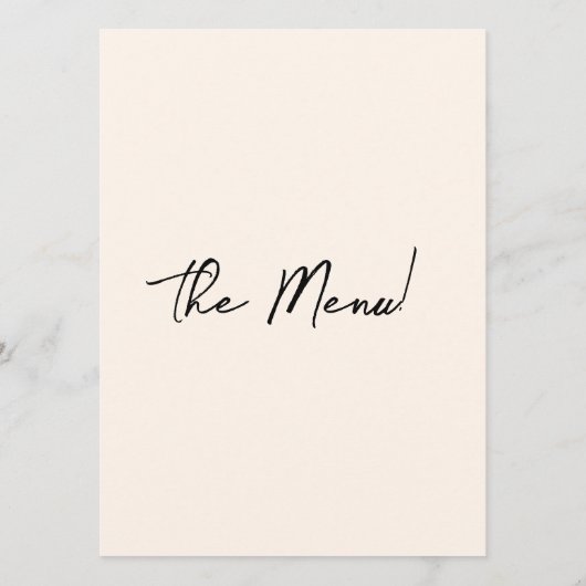 Moderne hand geschreven getrokken retro eigenzinni menu (Achterkant)