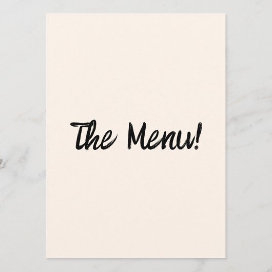 Moderne hand geschreven getrokken retro eigenzinni menu (Achterkant)