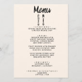 Moderne hand geschreven getrokken retro eigenzinni menu (Voorkant)