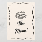 Moderne hand geschreven getrokken retro eigenzinni menu (Achterkant)