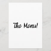 Moderne Hand Geschreven Getrokken Retro Lijst Brui Menu (Achterkant)