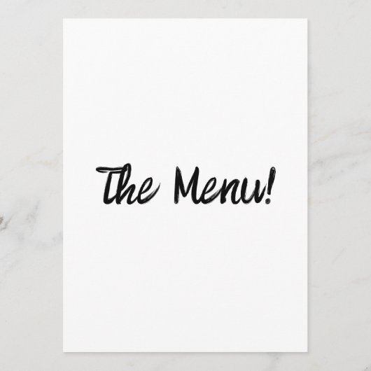 Moderne Hand Geschreven Getrokken Retro Lijst Brui Menu (Achterkant)