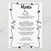 Moderne Hand Geschreven Getrokken Retro Lijst Brui Menu (Voorkant)