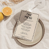 Moderne Hand Geschreven Getrokken Retro Lijst Brui Menu