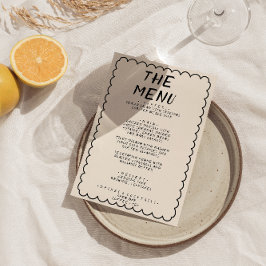 Moderne Hand Geschreven Getrokken Retro Lijst Brui Menu