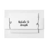 Moderne hand geschreven getrokken retro unieke bru uitnodigingen wikkel (Voorkant Voorbeeld)