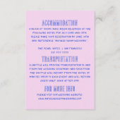 Moderne Hand geschreven kleurrijke retro bruiloft  Informatiekaartje (Voorkant)