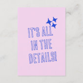 Moderne Hand geschreven kleurrijke retro bruiloft  Informatiekaartje (Achterkant)