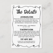 Moderne Hand geschreven Retro Lijst bruiloft detai Informatiekaartje (Voorkant)