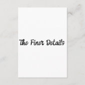 Moderne Hand geschreven Retro Lijst bruiloft detai Informatiekaartje (Achterkant)