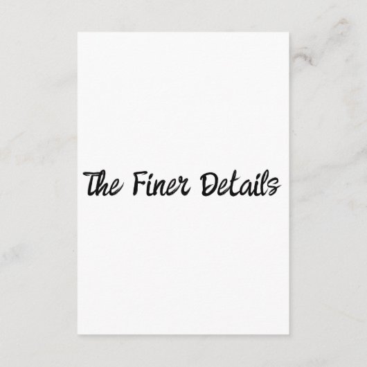 Moderne Hand geschreven Retro Lijst bruiloft detai Informatiekaartje (Achterkant)