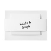 Moderne hand geschreven retro vet unieke bruiloft uitnodigingen wikkel (Voorkant Voorbeeld)