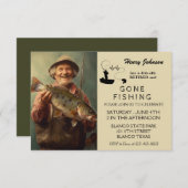 Moderne hand getekend Gone Gevist Pensioen uitnodi Kaart (Voorkant / Achterkant)