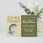 Moderne hand getekend Gone Gevist Pensioen uitnodi Kaart (Staand voorkant)
