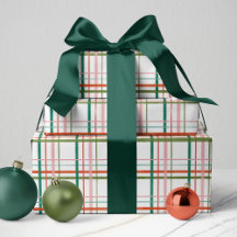 Moderne Hand getekend Roze, Rood, Groen Plaid