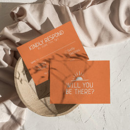 Moderne hand getekend Westerne woestijn unieke bru RSVP Kaartje