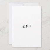 Moderne hand getekende taart retro Lijst Unique We Kaart (Achterkant)