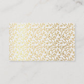 MODERNE HAND GETROKKEN BLOEMBLAADpatroon spot goud Visitekaartje (Achterkant)