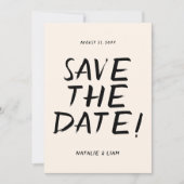 Moderne Hand getrokken Champagne Retro eigenzinnig Save The Date (Voorkant)