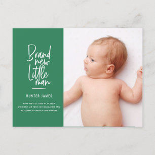 Moderne hand getrokken de geboorteaankondiging van feestdagenkaart