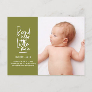 Moderne hand getrokken de geboorteaankondiging van feestdagenkaart