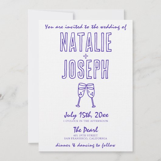 Moderne hand getrokken geschreven retro foto bruil kaart (Voorkant)