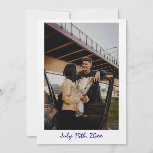 Moderne hand getrokken geschreven retro foto bruil kaart (Achterkant)