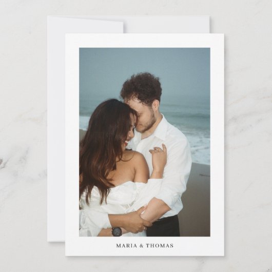 Moderne Hand Getrokken Huwelijk Save the Date (Achterkant)