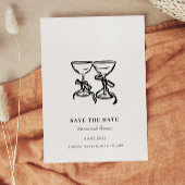 Moderne Hand Getrokken Huwelijk Save the Date