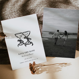 Moderne Hand Getrokken Huwelijk Save the Date