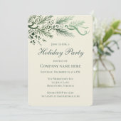 Moderne Hand getrokken Pine Corporate Holiday Part Kaart (Staand voorkant)