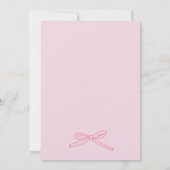 Moderne Hand getrokken roze boog Baby shower uitno Kaart (Achterkant)