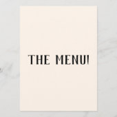 Moderne Hand getrokken taart retro eigenzinnige br Menu (Achterkant)