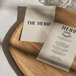 Moderne Hand getrokken taart retro eigenzinnige br Menu