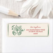 Moderne hand getrokken vakantie retour adreslabel etiket (Insitu)