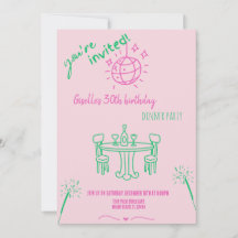 Moderne Hand getrokken verjaardag Dinner Party uit