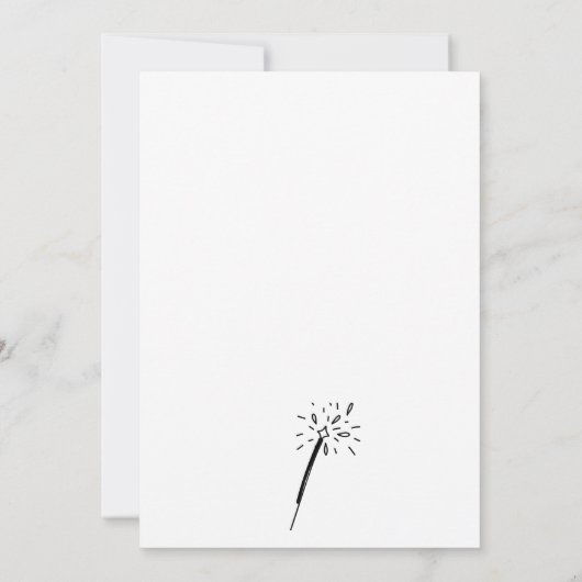 Moderne Hand getrokken verjaardag Dinner Party uit Kaart (Achterkant)