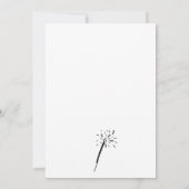 Moderne Hand getrokken Verlovingsfeestuitnodiging Kaart (Achterkant)