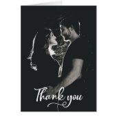 Moderne hand lettered Bruiloft Dank u kaart (Voorkant)