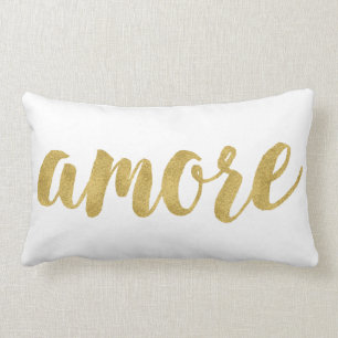 Moderne Hand Lettered Goud Italiaans Meer Decorati Kussen