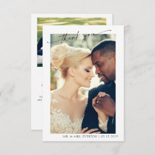 Moderne hand met briefing 2 Foto bruiloft Bedankt