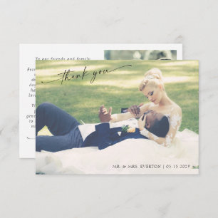 Moderne hand met briefing 2 Foto bruiloft Bedankt