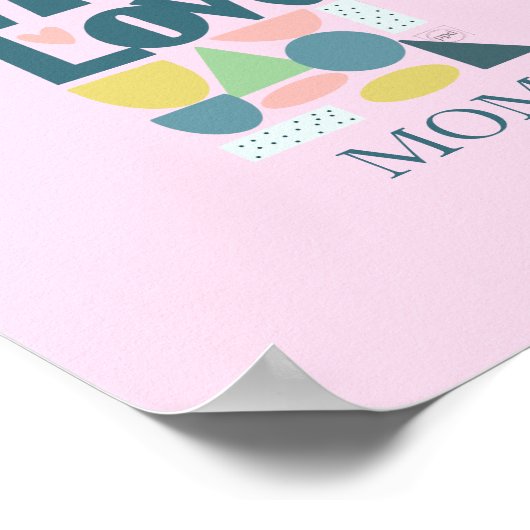 Moderne hand met liefdespasta poster (Hoek)